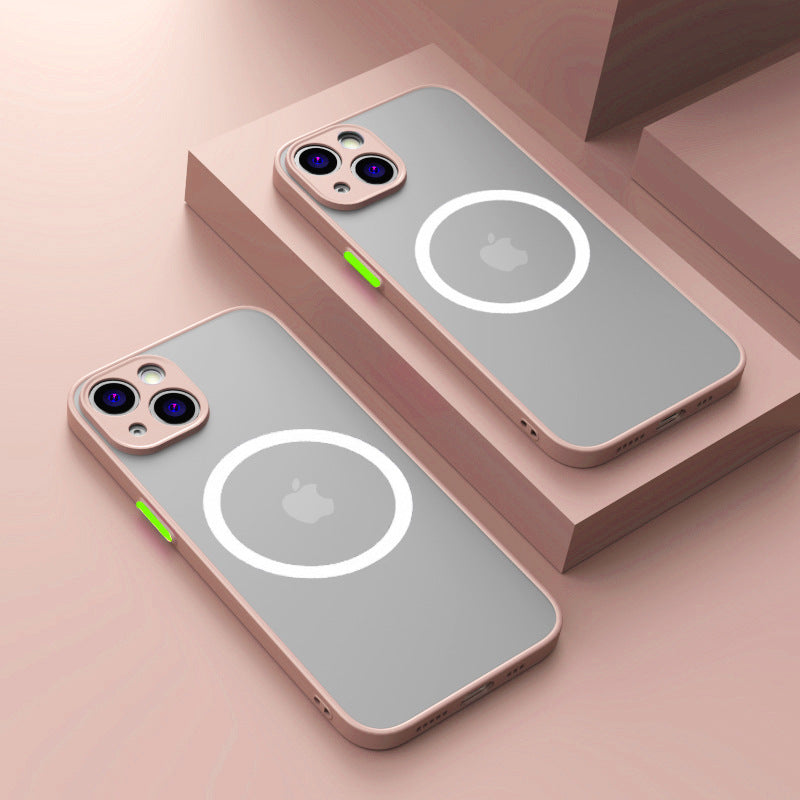 Suitable For Iphone15 Mobile Phone Case Magnetic Wireless Charging Skin Feel 14Promax