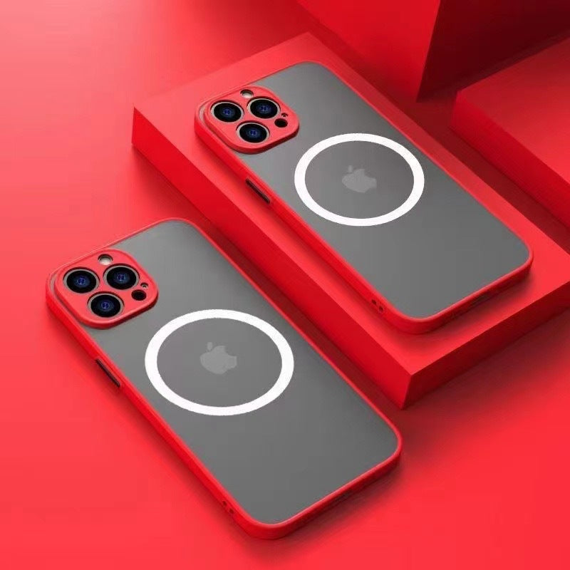 Suitable For Iphone15 Mobile Phone Case Magnetic Wireless Charging Skin Feel 14Promax