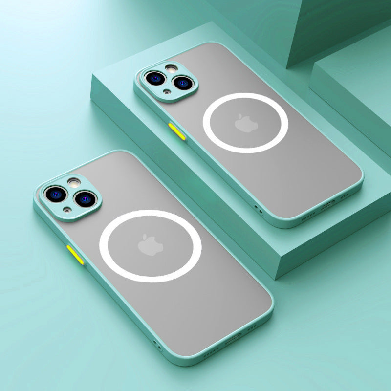 Suitable For Iphone15 Mobile Phone Case Magnetic Wireless Charging Skin Feel 14Promax