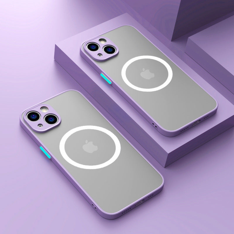 Suitable For Iphone15 Mobile Phone Case Magnetic Wireless Charging Skin Feel 14Promax