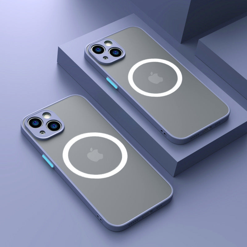 Suitable For Iphone15 Mobile Phone Case Magnetic Wireless Charging Skin Feel 14Promax
