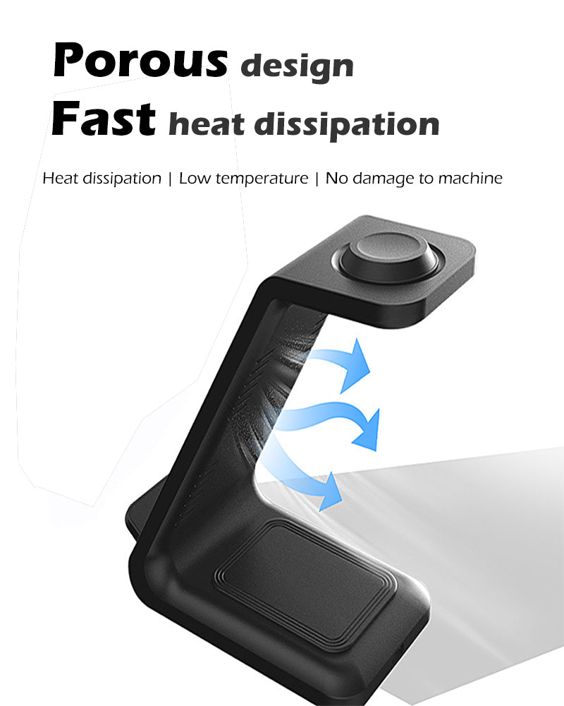 3-in-1 Multifunctional Vertical Mobile Phone Holder Dual Coil Fast Charging For Apple Android Wholesale Wireless Charger