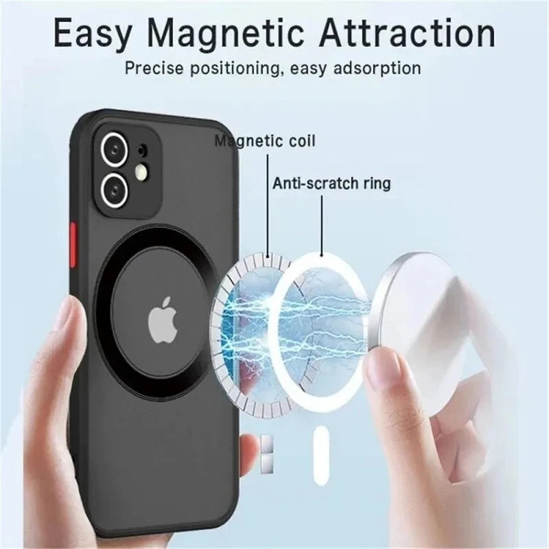 Suitable For Iphone15 Mobile Phone Case Magnetic Wireless Charging Skin Feel 14Promax