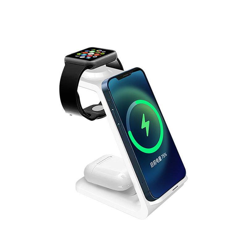 3-in-1 Multifunctional Vertical Mobile Phone Holder Dual Coil Fast Charging For Apple Android Wholesale Wireless Charger